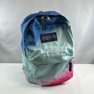 JanSport Blue and Pink Ombre Backpack